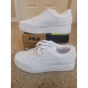 FILA A-Low Women's Sneakers Size 7.5 Triple White Casual Court Shoes NIB